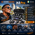 IvoireSound X6 Pro – Écouteurs Sans Fil   🎧 6-en-1💎