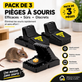 SourisStop™ – Pack de 3 Pièges à Souris Réutilisables 🐭🛡️